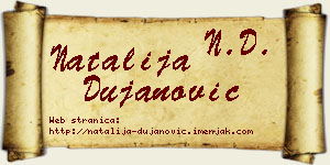 Natalija Dujanović vizit kartica